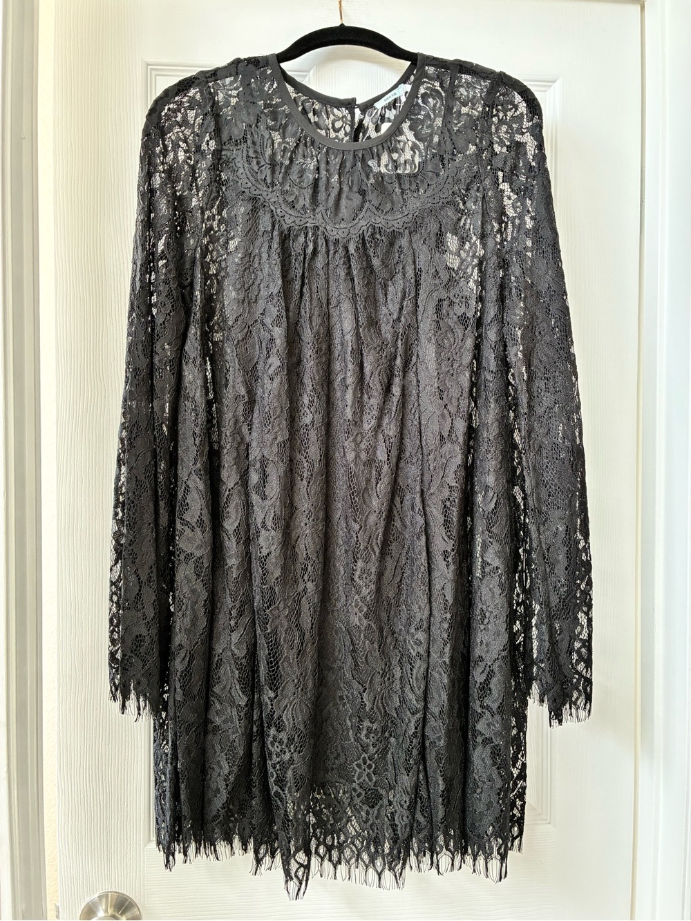 Kimchi Blue Black Floral Lace Dress